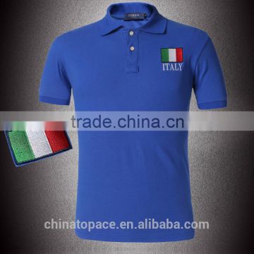 OEM China Factory Summer Men Polo Shirt UK USA Country Flag Style Plus Size embroidery Breathable Cotton Polo Shirts