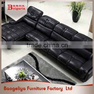 2016 Latest Design living room furniture genuine leather sofa manufacturers