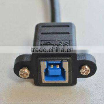 USB 3.0 B FEMALE screwed cable to USB 3.0 A Female PANEL MOUNT CABLE