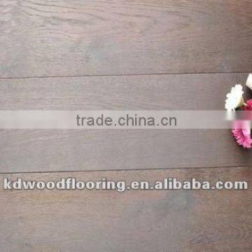 Wire brused Carbonized oiled white washing oak flooring