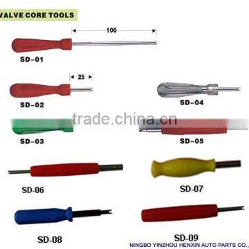 SCREWDRIVER-TYPE VALVE CORE TOOL