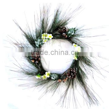 CHEAP GREEN CHRISTMAS NATURAL WREATH WITH CHRISTMAS