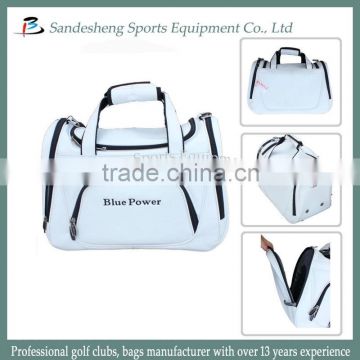 White Color Golf Leather Holdall Bag