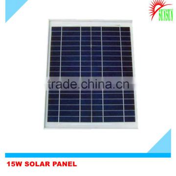 Best quality 15 watt 18 volt polycryrstalline solar panel