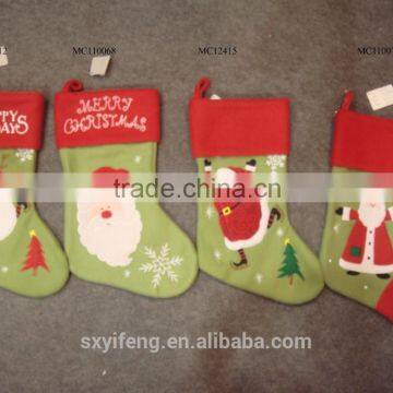 2016 big christmas funny santa claus decorative christmas sock for children gift bag