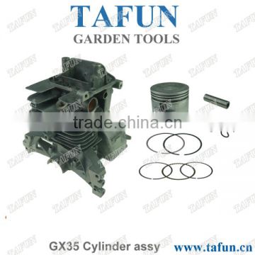 gasoline brush cutter spare parts of gx35 cylinder with 39mm diameter