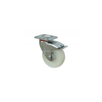 4inch White 140KG Top Plate Swivel Brake PA/Nylon Industrial Caster