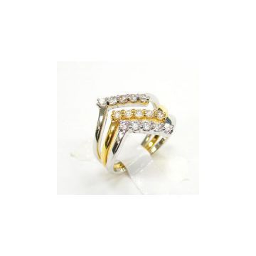 Sterling Silver CZ ring with cubic zirconia stone