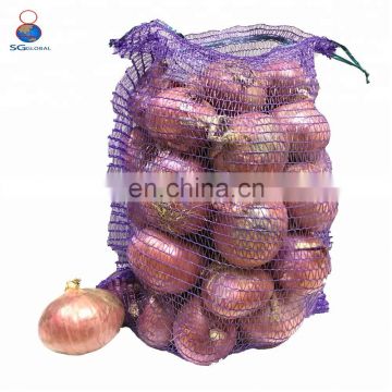 Vegetable red onion plastic poly mesh bags