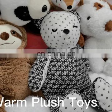 Hot Sale Heatable Soft Microwave Dog Plush Toys Custom Filled With Natural Herbal Seeds And Lavender
