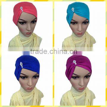 Fashion COTTON muslim underscarfs with Accessories JEWELRY decorations