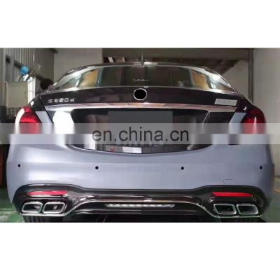 High quality PP material bumpers for W222 s class turning S63 front bumper and rear bumper sopilers