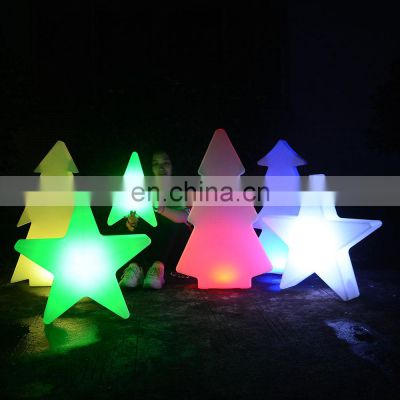 led Christmas tree light /RGB color changing battery powered mini wireless led flood Christmas star tree light
