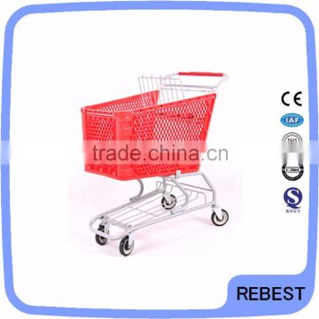 Powder coating plastic shopping cart