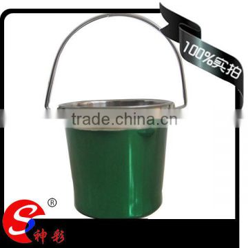 Portable Coloured Stainless Steel Ice Bucket
