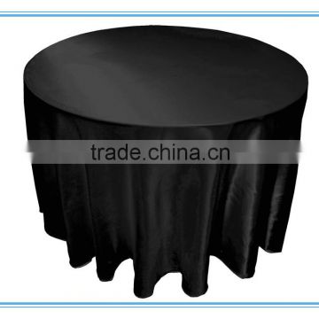 black satin round table cloth cover for restaurant table