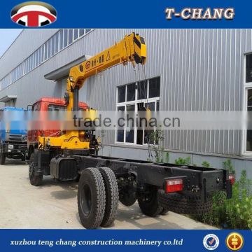 best price SQ8SA3 small hydraulic 8ton telescopic boom crane mounted on truck with ISO9001 certification