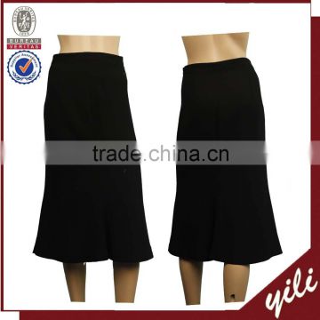 4 side stretch fabric black ladies office skirt style ladies office uniform skirts