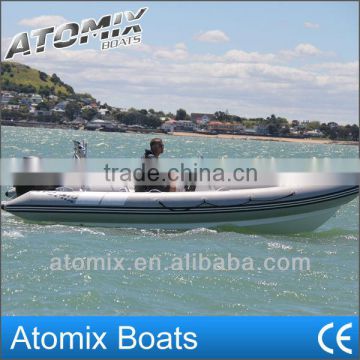 5m CE approved fiberglass hull inflatable boat (500 RIB)