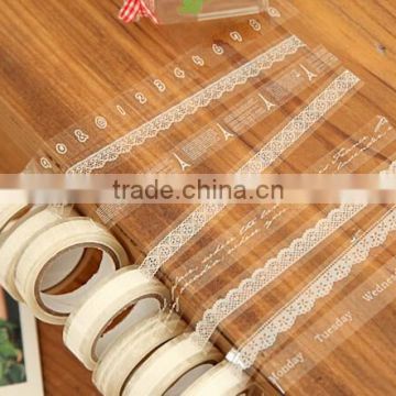 Korean romantic and fresh white transparent DIY versatile lace tape, adhesive