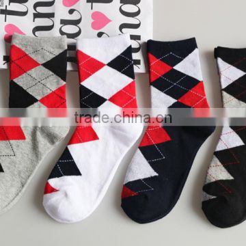 men business argyle design cotton dress socks