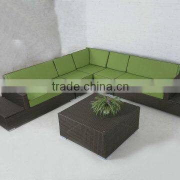 Big size Sofa set PE-rattan with aluminum frame ,outdoor furniture