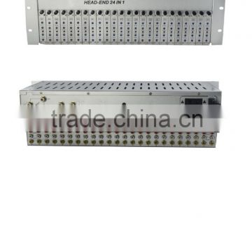 CATV RF Modulators 24 Fixed Channels in 1 Chasis Rack Modulator