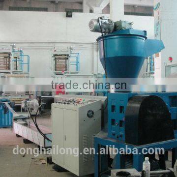 Single stage plastic film recycling machine