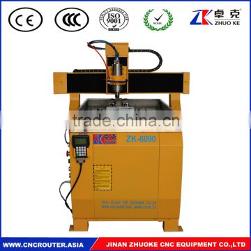 DSP Control Small CNC Router Metal 6090 With 2200W Spindle Stainless Steel Water Slot Rotary Axis X(600MM)*Y(900MM)*Z(150MM)