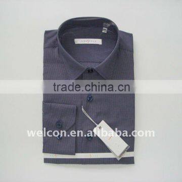 Men's classic busidress 100ness % cotton long sleeve popular check shirt