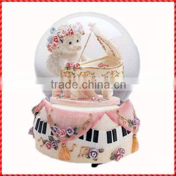 Fancy resin custom angle playing piano Christmas Snow Ball