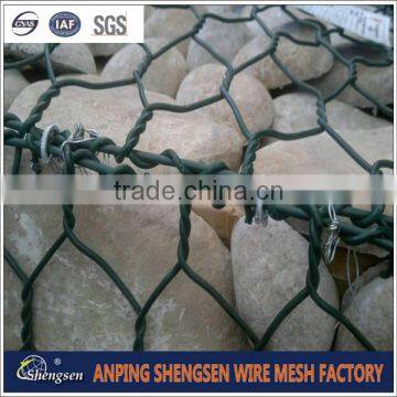 hot dipped galvanized gabion mesh wire cage with rock