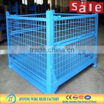 stackable wire mesh container/warehouse storage cage