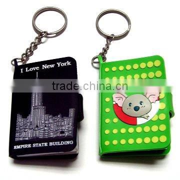 3D PVC book with keyring