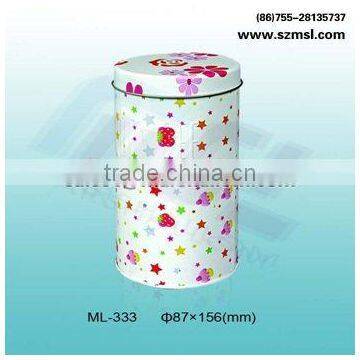 Round tin gift box