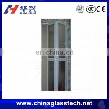 CE certificate bifold bathroom door with frost glass aluminium profile