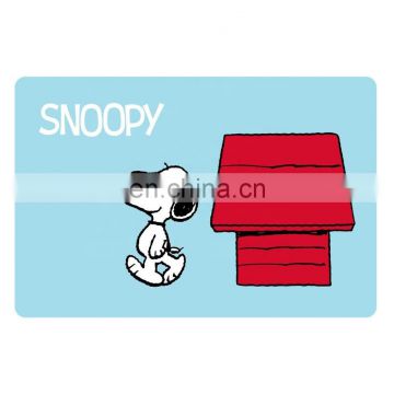 100% polyester snoopy design floor mat with TPR / Latex back bathroom mat table tufted mat