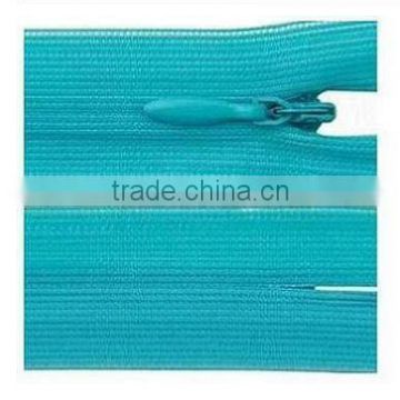 Fashion Wholesale blue tape invisible C/E zipper for garments