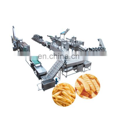 Industrial 300-1000kg per hour fully automatic potato banana chips frozen french fries production line for sale