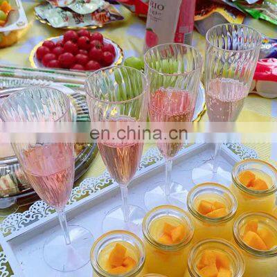 Manufacturers Wholesale Champagne Case Charms Custom Wedding Unbreakable Plastic Bulk Gift Logo Wine Glass Box