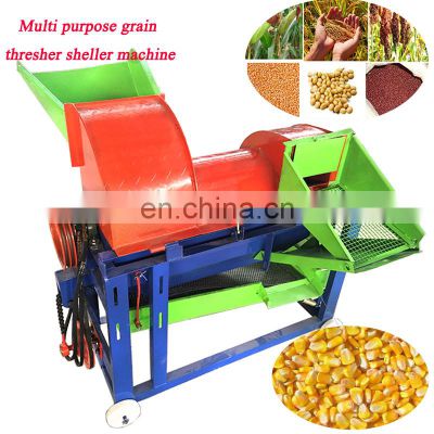 Manufacturers Mini Paddy Pea Castor Mung Bean Soybean Sorghum Seed Rice Pecan Maize Corn Thresher And Sheller Machine For Sale