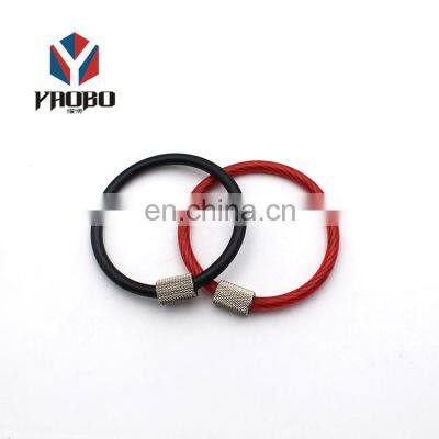 Good Material Personalized Wire Ring For Lots Of Keys Rings Clasps Stainless Steel Key Holder With Screw