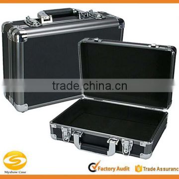 Small Black Aluminum Locking Storage box, carrying case,Aluminum pencil case