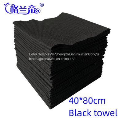 Grande 40*80cm Disposable Black Pearl Pattern Towel Thickened Non-woven Towel Hotel Bathtowels