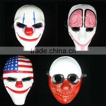 2015 New In stock Wolf Dallas Chains Hoxton Game Payday2 Movie Game theme PVC halloween masquerade mask