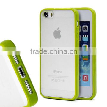 High quality tpu pc clear transparent back for iphone 5 cover silicone
