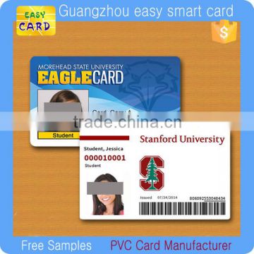 Customized printing rfid EM4200 school student id card with barcode