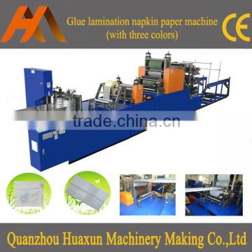 Automatic embossing printing napkin paper lamination interfold serviette tissue machinery