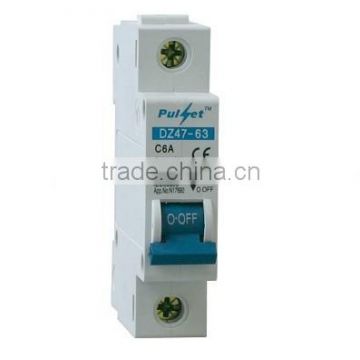 1P 6 to 63A 230V domestic circuit breaker mini circuit breaker