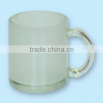 10oz glass mug frosted/sublimation mug/ Photo Mug/Dys sub mug/Coated mugs/Gift mug